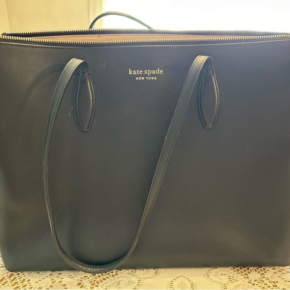 Black Kate Spade tote 12 x 16 - Picture 2 of 7